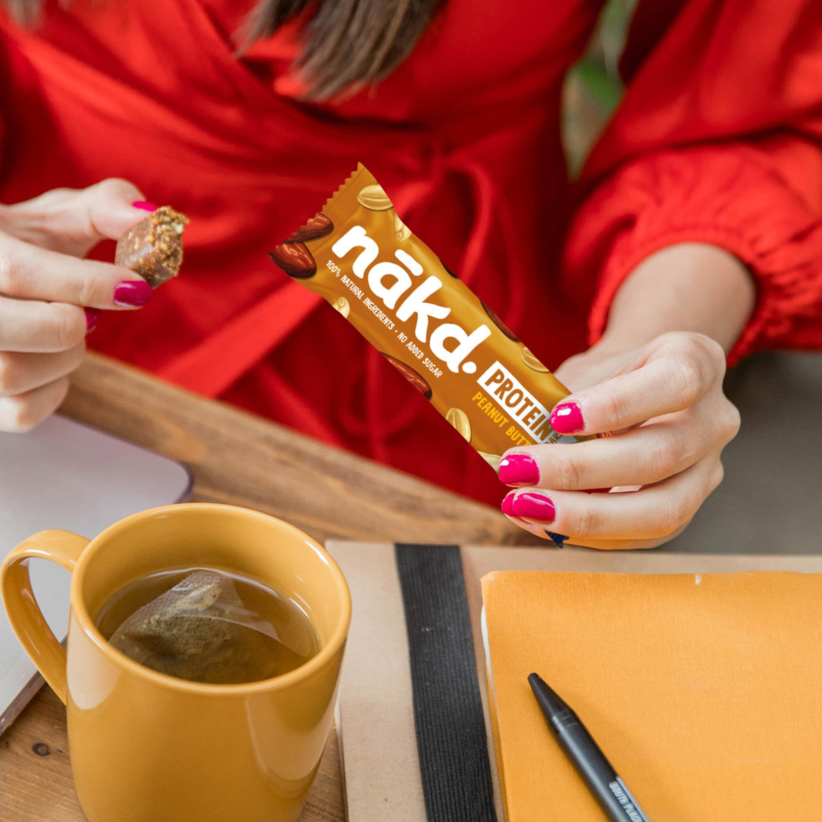 Nakd Cocoa Hazelnut Protein Bar - Vegan - Gluten Free - Healthy Snack, 45g (Pack of 16 bars)