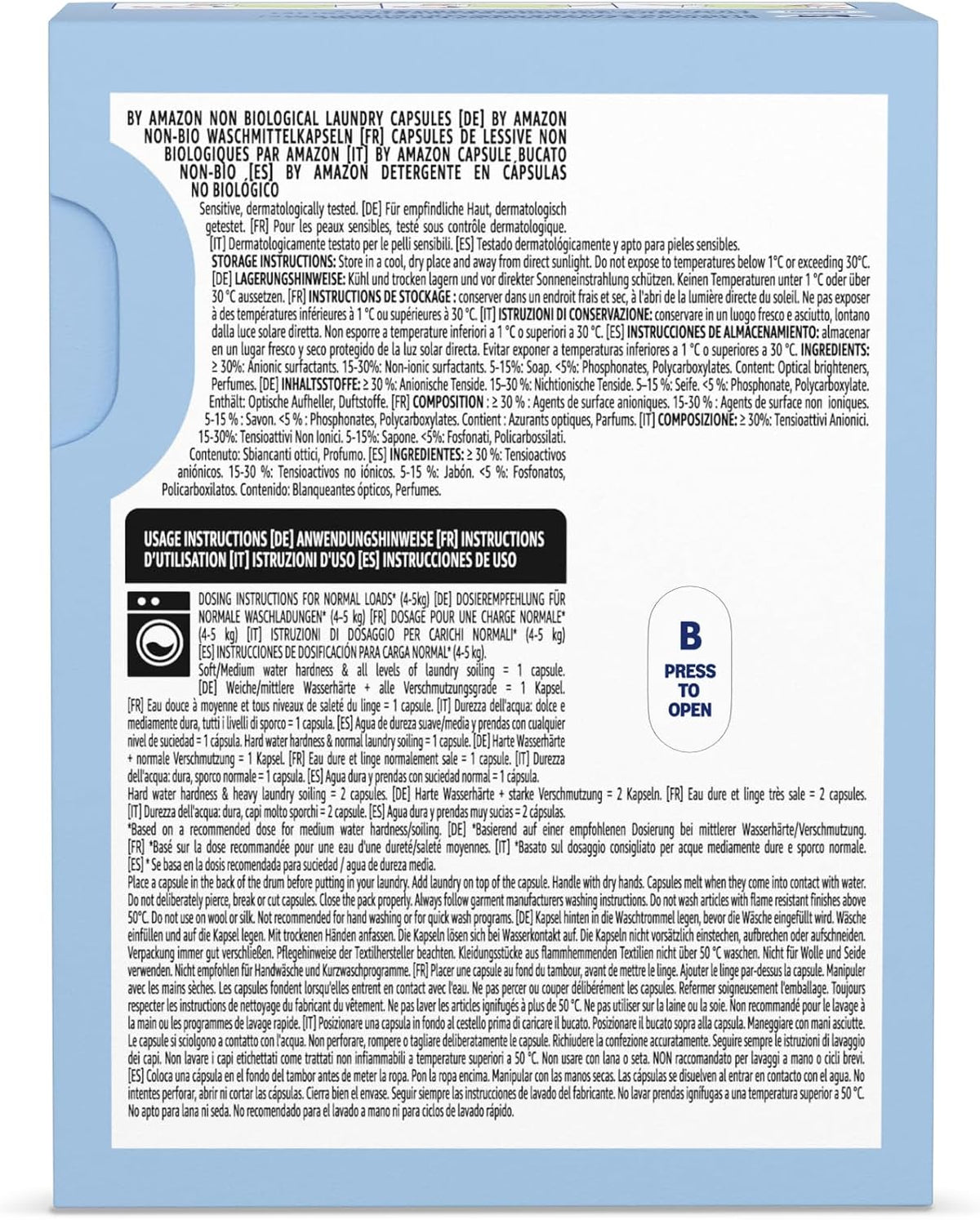 by Amazon Non-Bio Laundry Capsules 3-in-1, 24 Washes