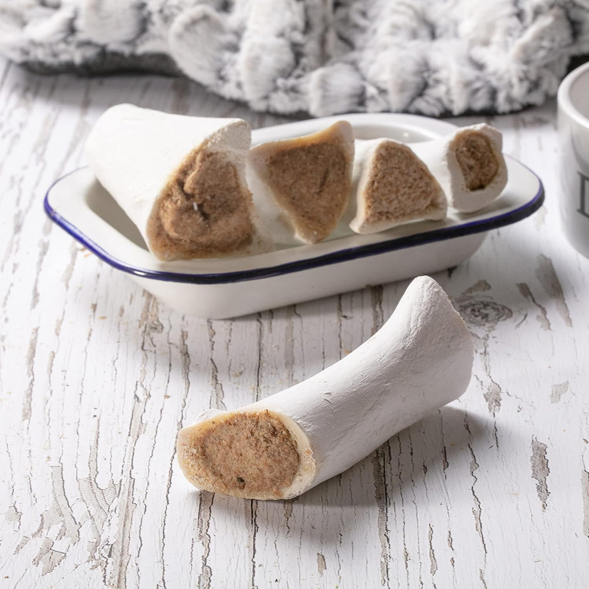 Hollings Filled Bone with Venison Dog Chew, Delicious, Air Dried Long Lasting Bone for Adult Dogs, Made with 100% Natural Ingredients (1 Count)