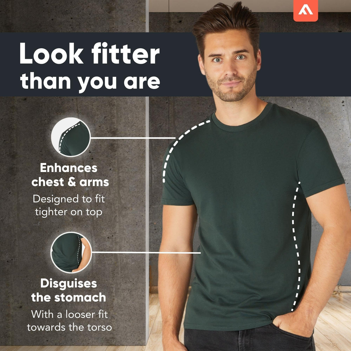 FM London 3/5 Pack Mens T Shirt, Premium Weight, 100% Cotton & Super Soft
