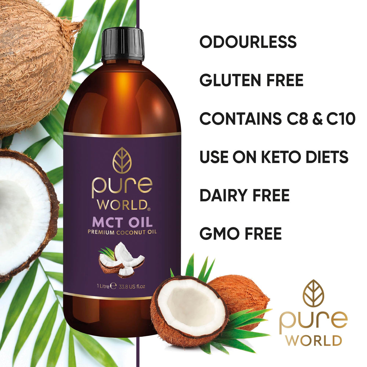 Pure World Natural Castor Oil 250ML Cold & Freshly Pressed 100% Pure and Undiluted Hexane Free Nourish Your Skin and Hair Eyebrows, Nails, Beard, Hair, Eyelash Growth Food Grade