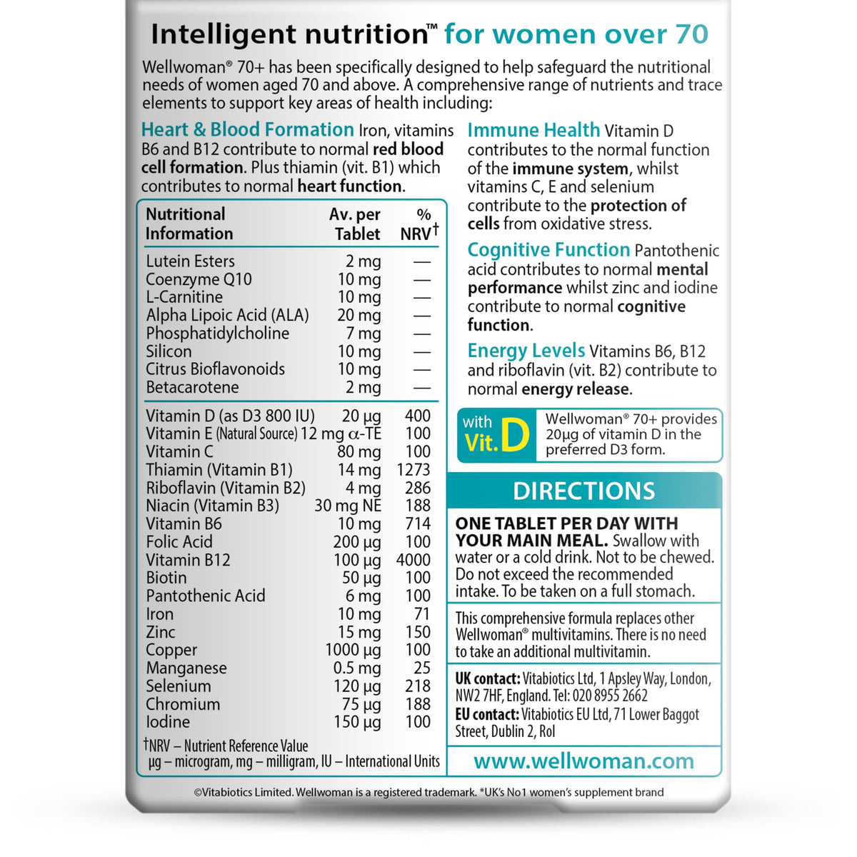 Wellwoman 50+, 30 Tablets, Pack of 1