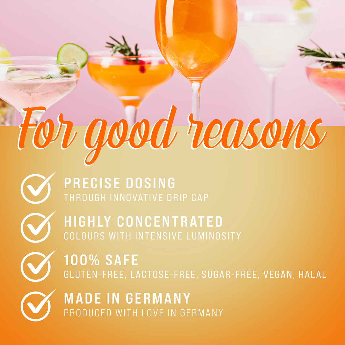 Belissia Liquid Food Colouring Rosa 10ml for Cooking and Baking