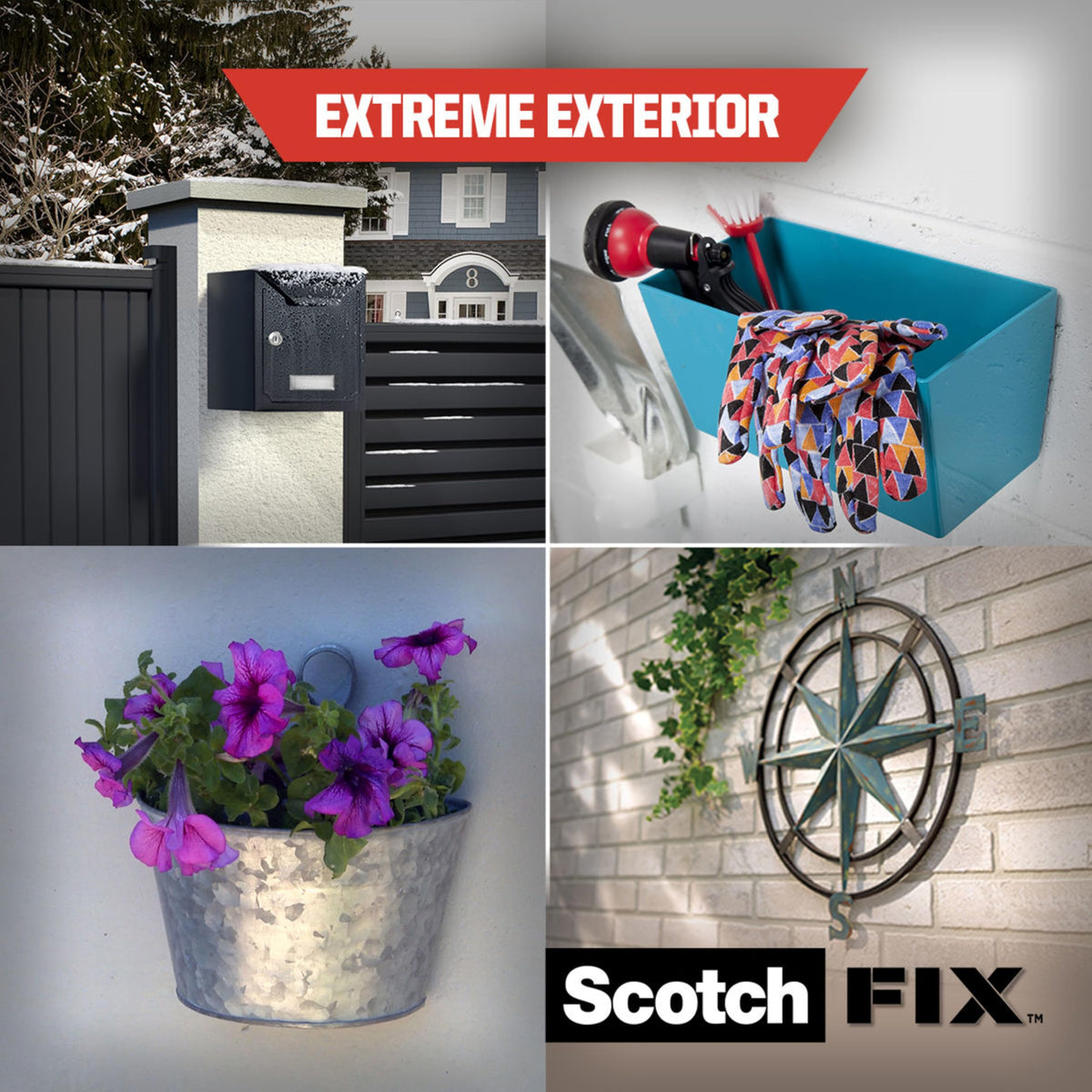 Scotch-Fix Double-Sided Extreme Exterior Mounting Tape, 19mm x 1,5m - For Outdoor Extreme Use, Weather Resistant, Permanent Tape, 100% Adhesive, 3M Advanced Technology - Holds up to 10kg