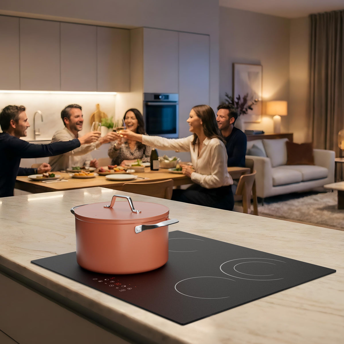 CDV 60cm Ceramic Hob 4 Zones 6400W Dual Ring Built-in Hardwired CDVER64B