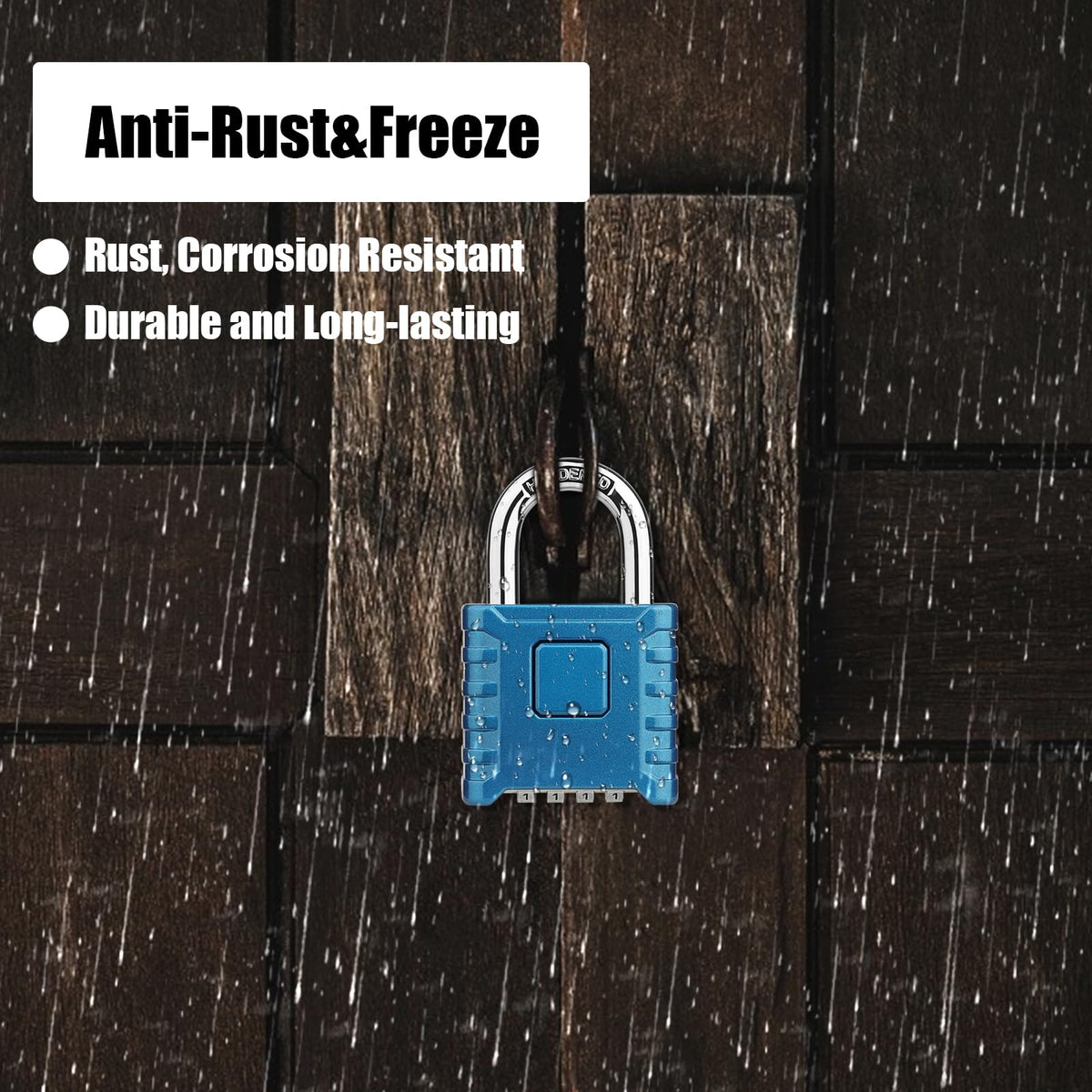 Diyife Large Heavy Duty Combination Padlocks Outdoor, 52mm Weatherproof