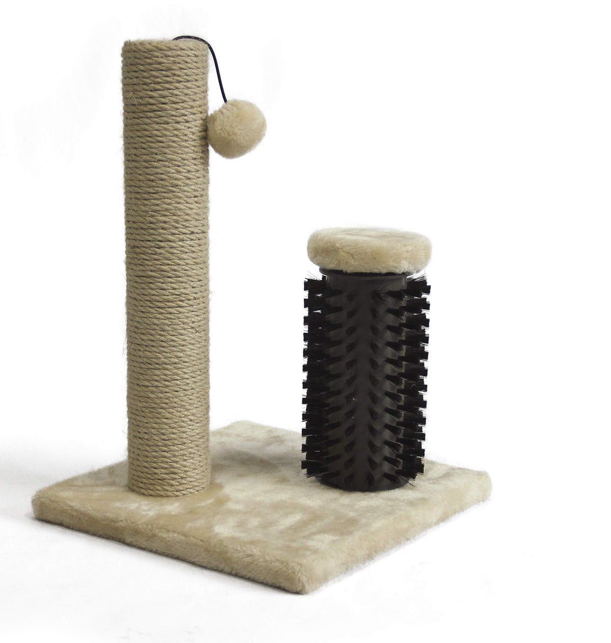 Amazon Basics Cat Scratching Post for Indoor Cats, Standard with Dangling Toy, 80 cm, Grey