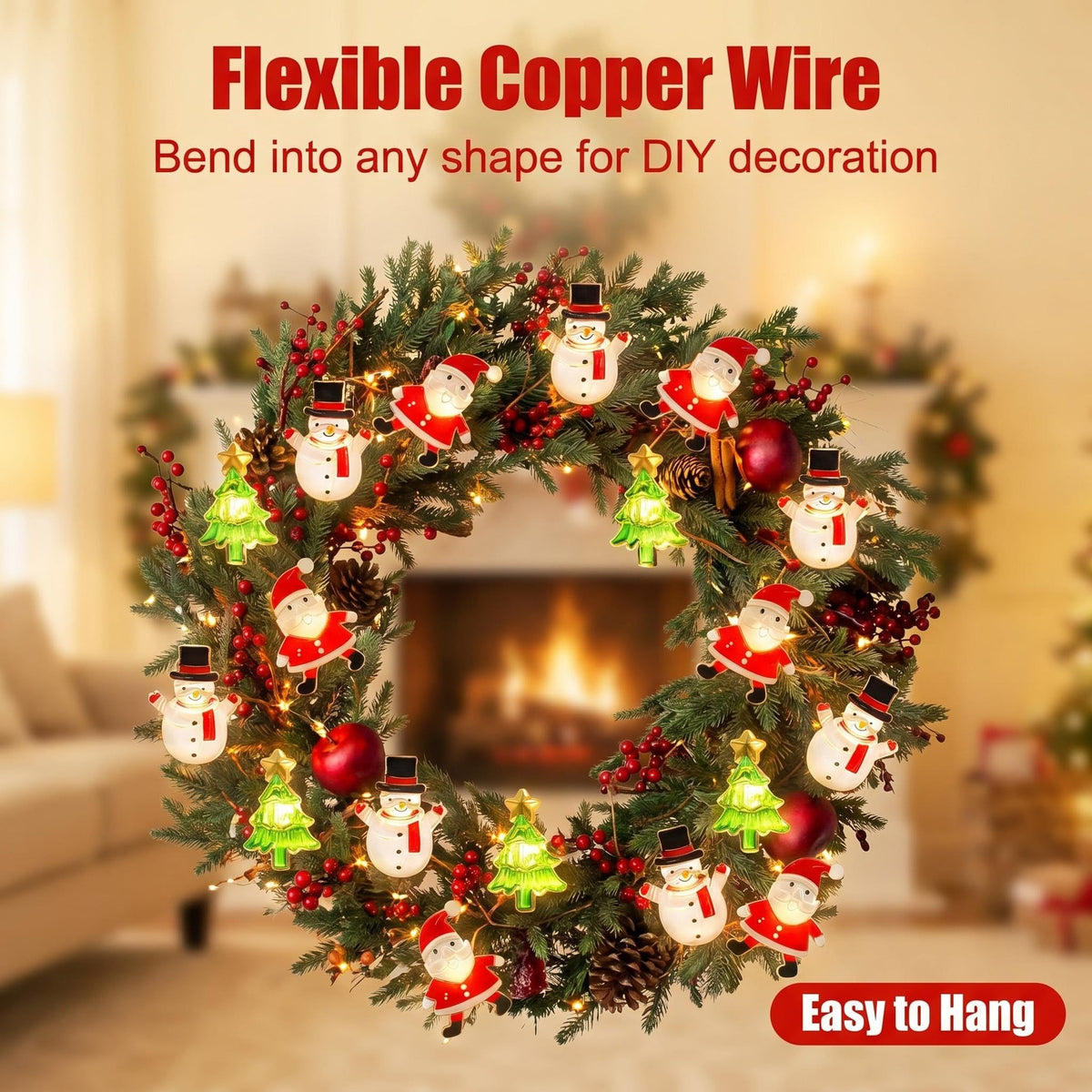 2M 20 LED Pink Cherry Blossom Fairy Lights, Battery Operated Flower String Lights for Bedroom Decor, Indoor Spring and Christmas Decorations, Girls Room Gift (Flowers)