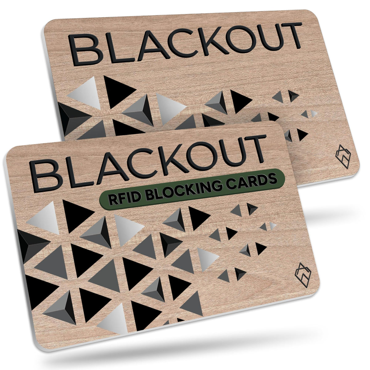 AKIELO Blackout RFID Blocking Card (4 Pack) – Ultra Thin Anti Theft Credit Card Protector – Ultimate Bank Card Blocker for Contactless Cards and Wallet Protection (Black Edition - 4 Pack)