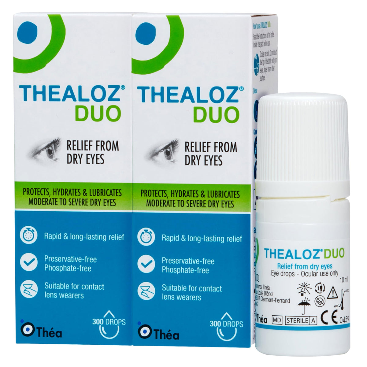 Thealoz Duo Dry Eye Drops, Preservative-Free Dry Eye Relief, 10ml