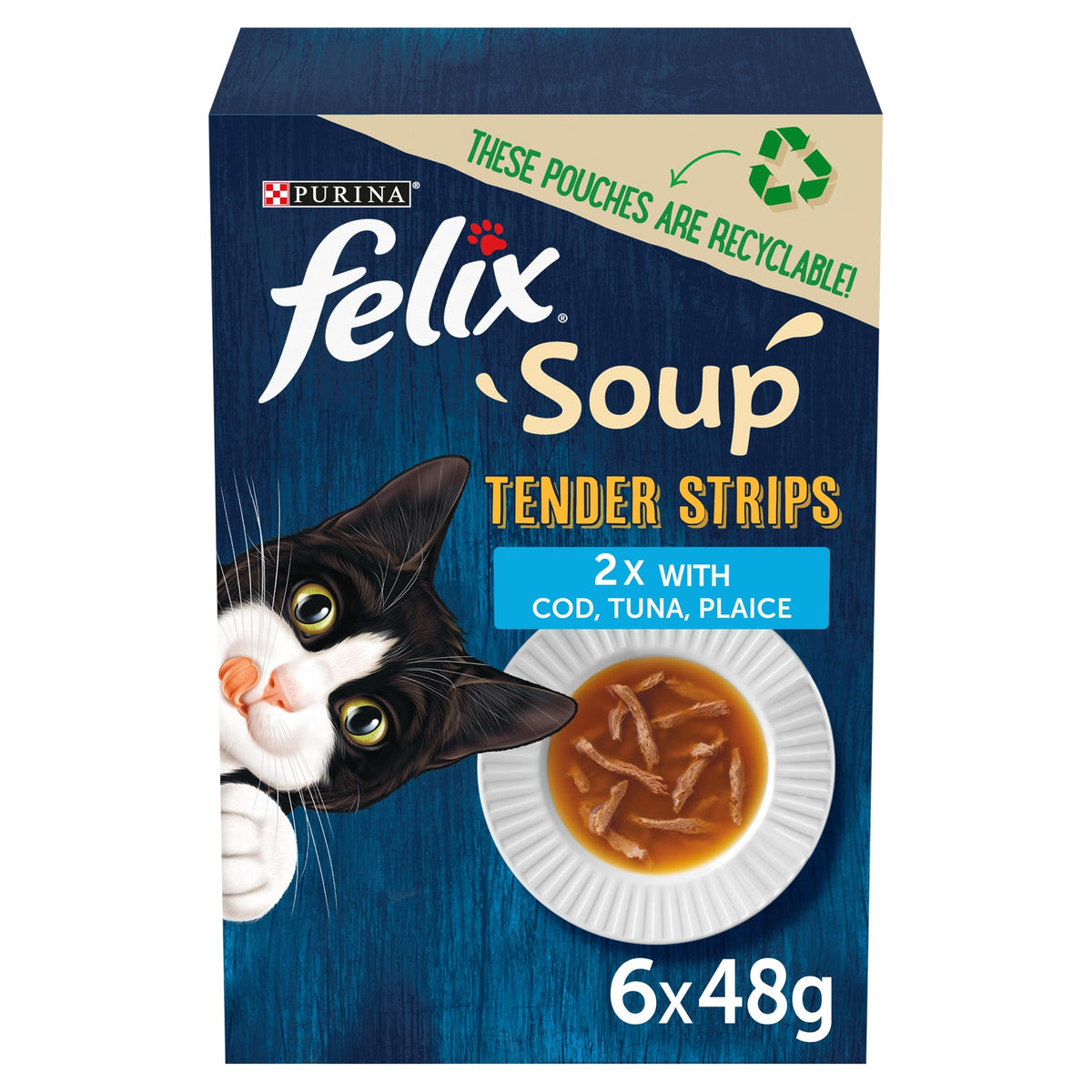 FELIX Tasty Shreds Adult Wet Cat Food Mixed Selection in Gravy Chicken, Beef, Tuna, Salmon 40 x 80g Pouches