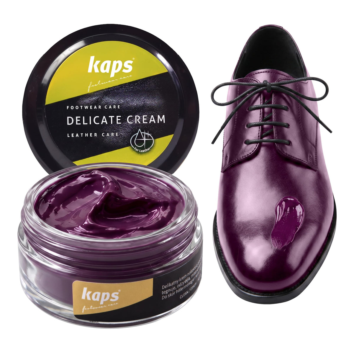 Leather Shoe Cream Polish & Conditioner, Kaps 50ml