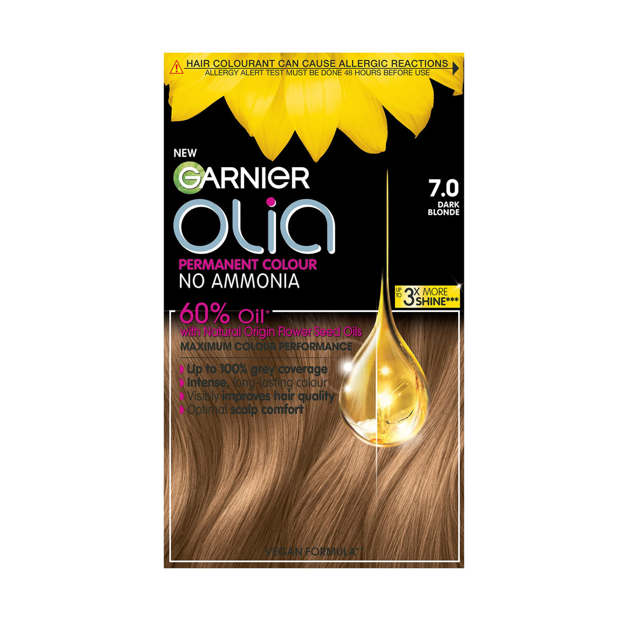 Garnier Olia Luminous Long-Lasting Permanent Hair Colour, 5.0 Brown