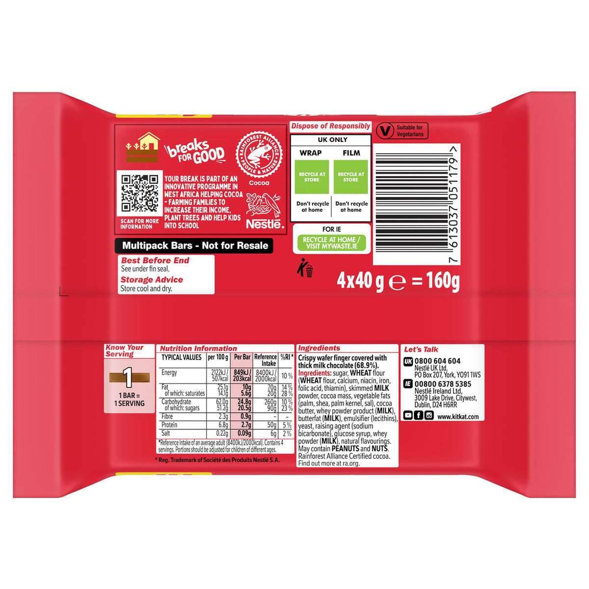 KitKat Chunky, 4 x 40g