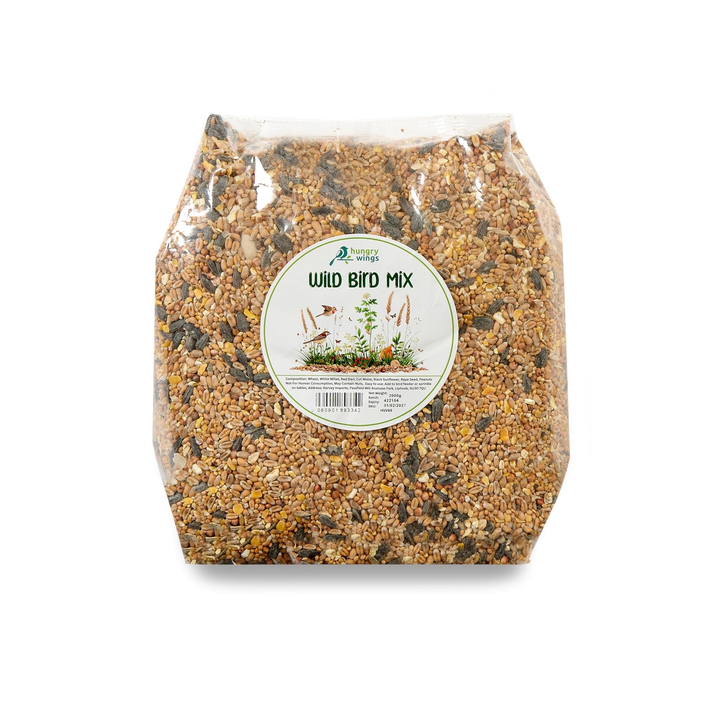 Premium Wild Bird Seed Food 5L Refill, (5L Bag, Wild Bird Mix)