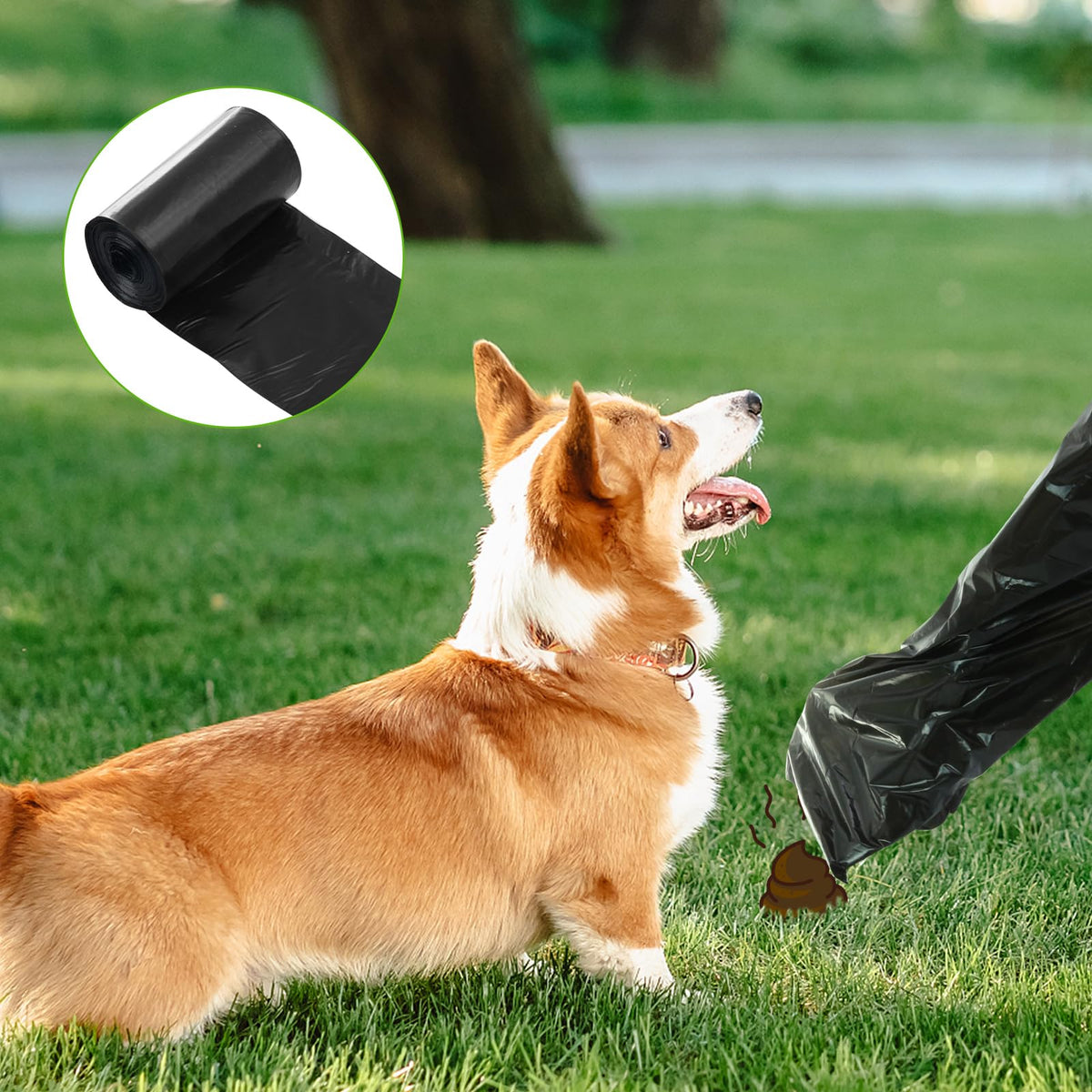 Topfree Poo Bags for Dog Waste, 18 Rolls 180 Dog Poop Bags (Green)
