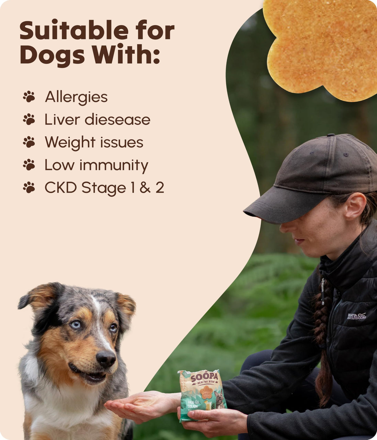 Soopa Strawberry Dog-Quiri Healthy Bites, Dog Training Treats, 50 g, 1-Pack
