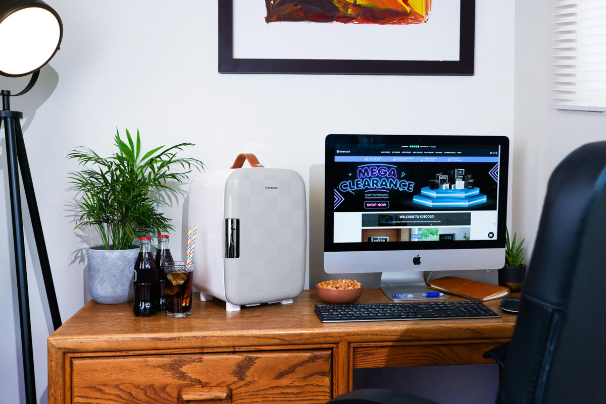Subcold Pro4 Mini Fridge 4L, Quiet Small Fridge for Bedroom, AC & USB