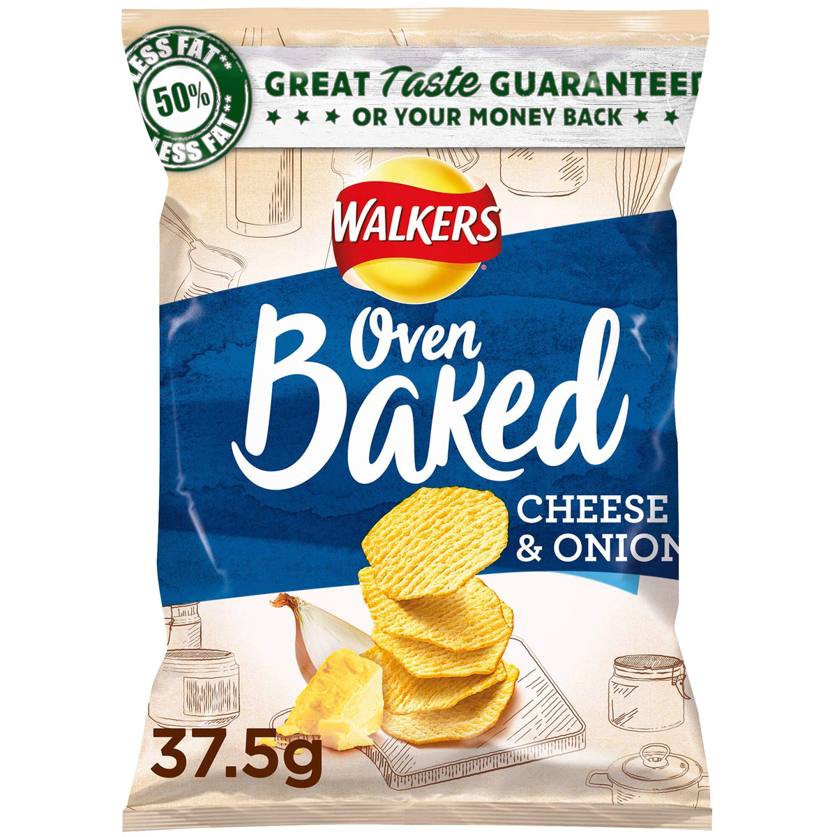Walkers Baked Snacks Sea Salt 6 x 22g