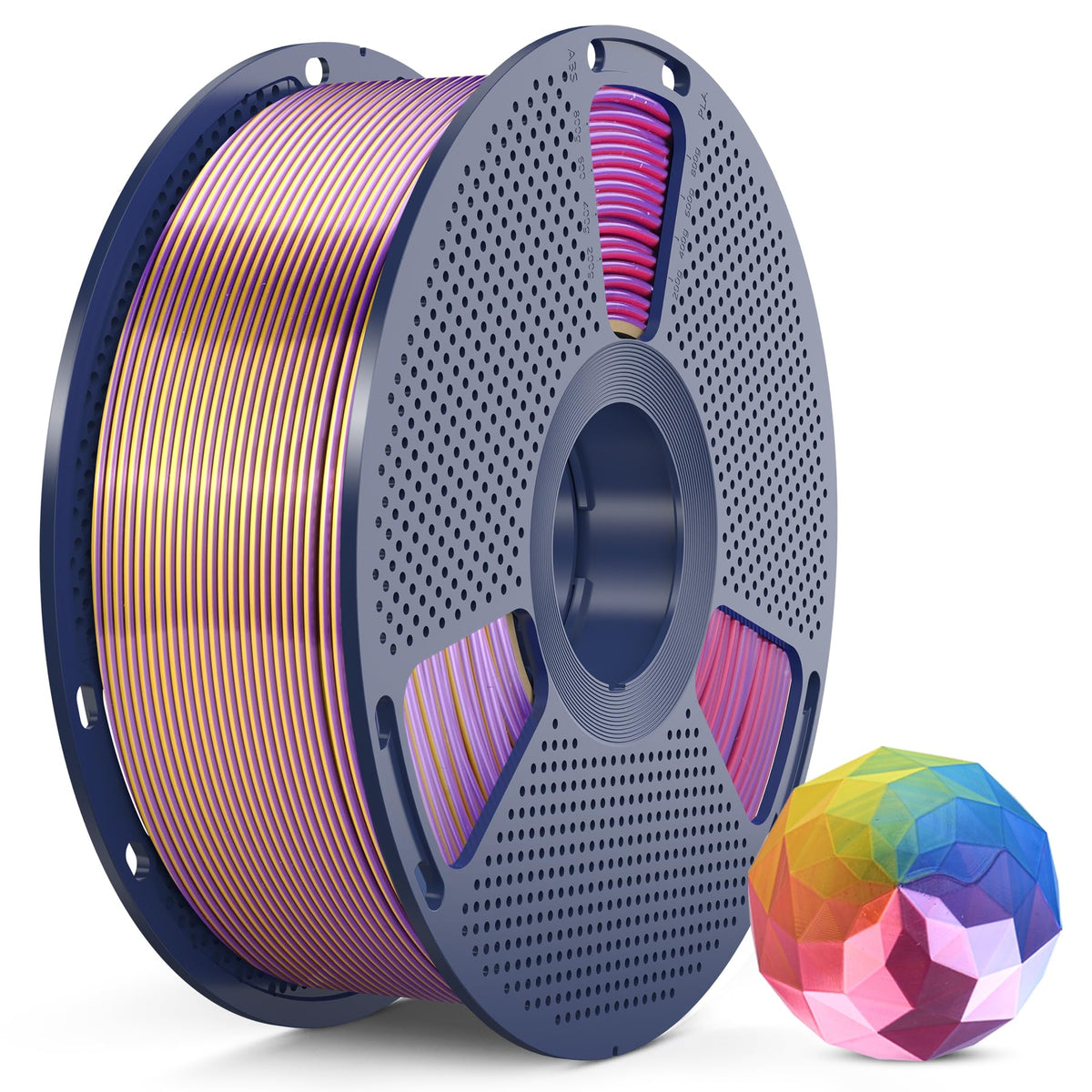 SUNLU Silk PLA+ Filament, Shiny Metallic Silk 3D Filament 1.75mm