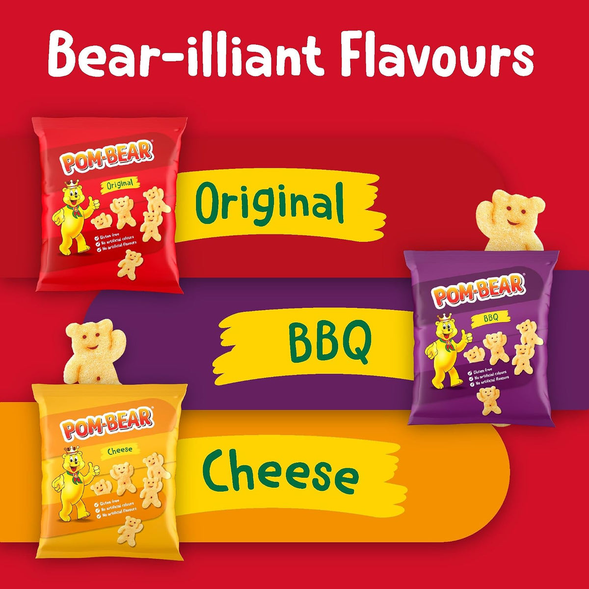 Pom Bear • Original Potato Snacks • Multipack • 6 Bags