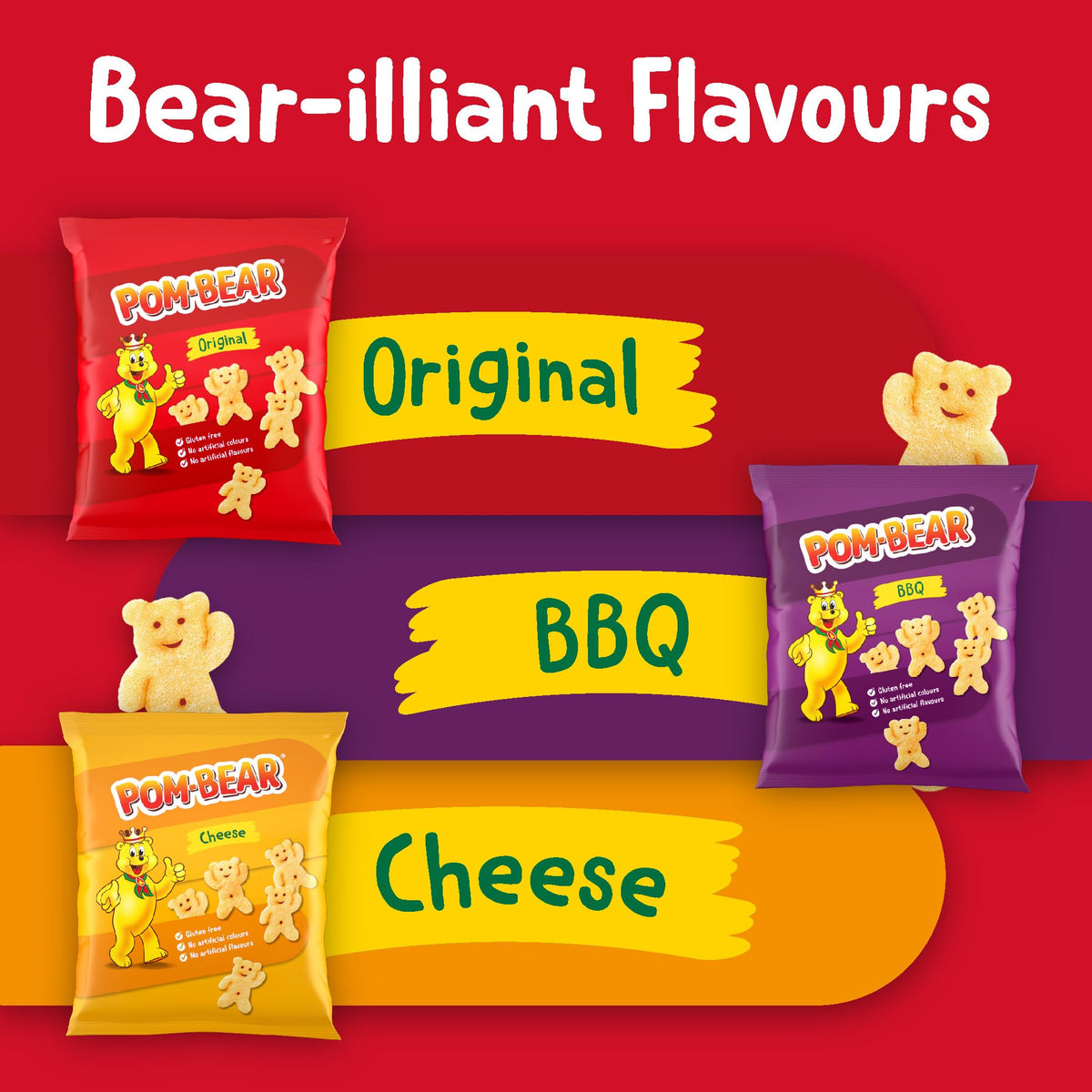 Pom Bear • Original Potato Snacks • Multipack • 6 Bags