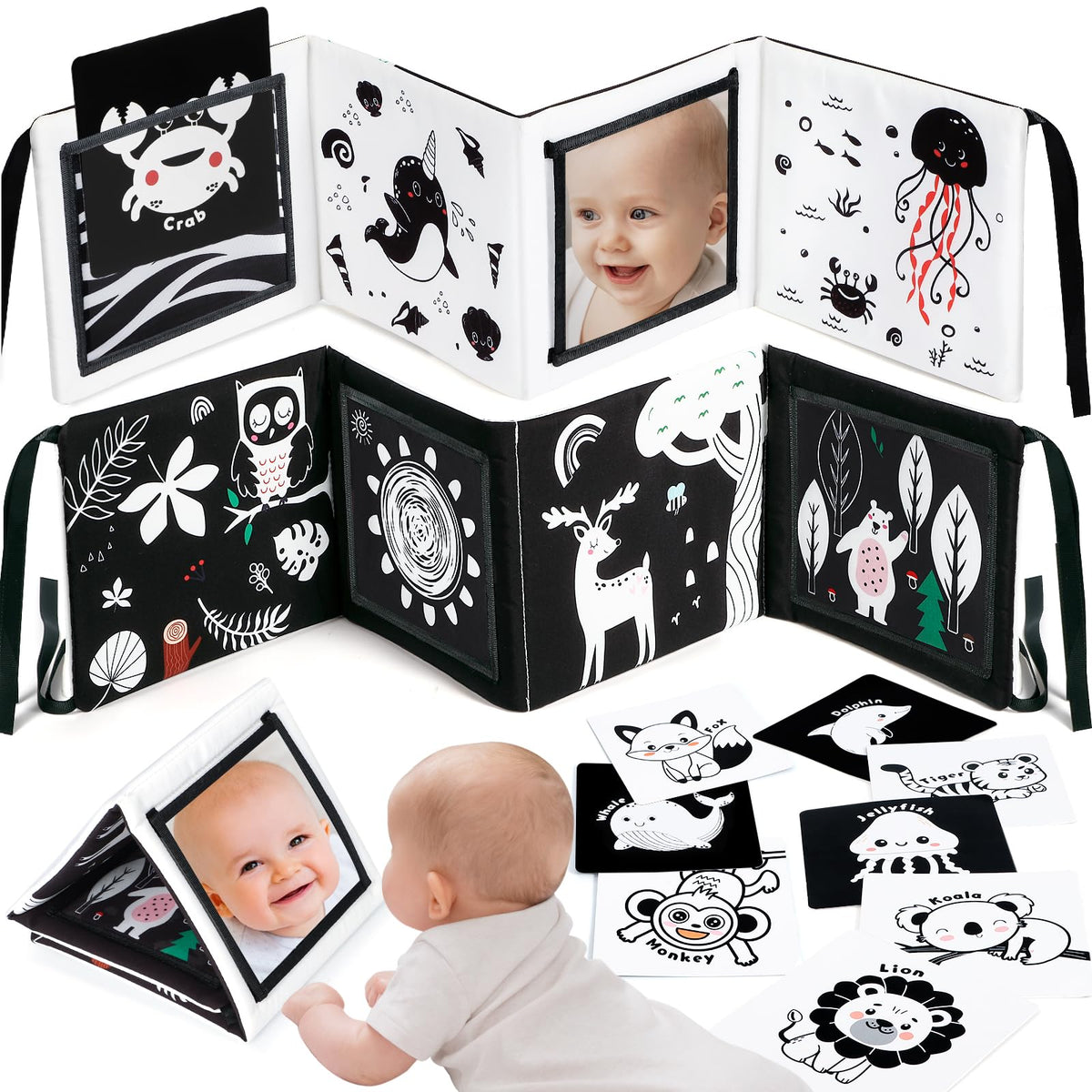 URMYWO Baby Toys, Black and White Sensory Toys Brain Development
