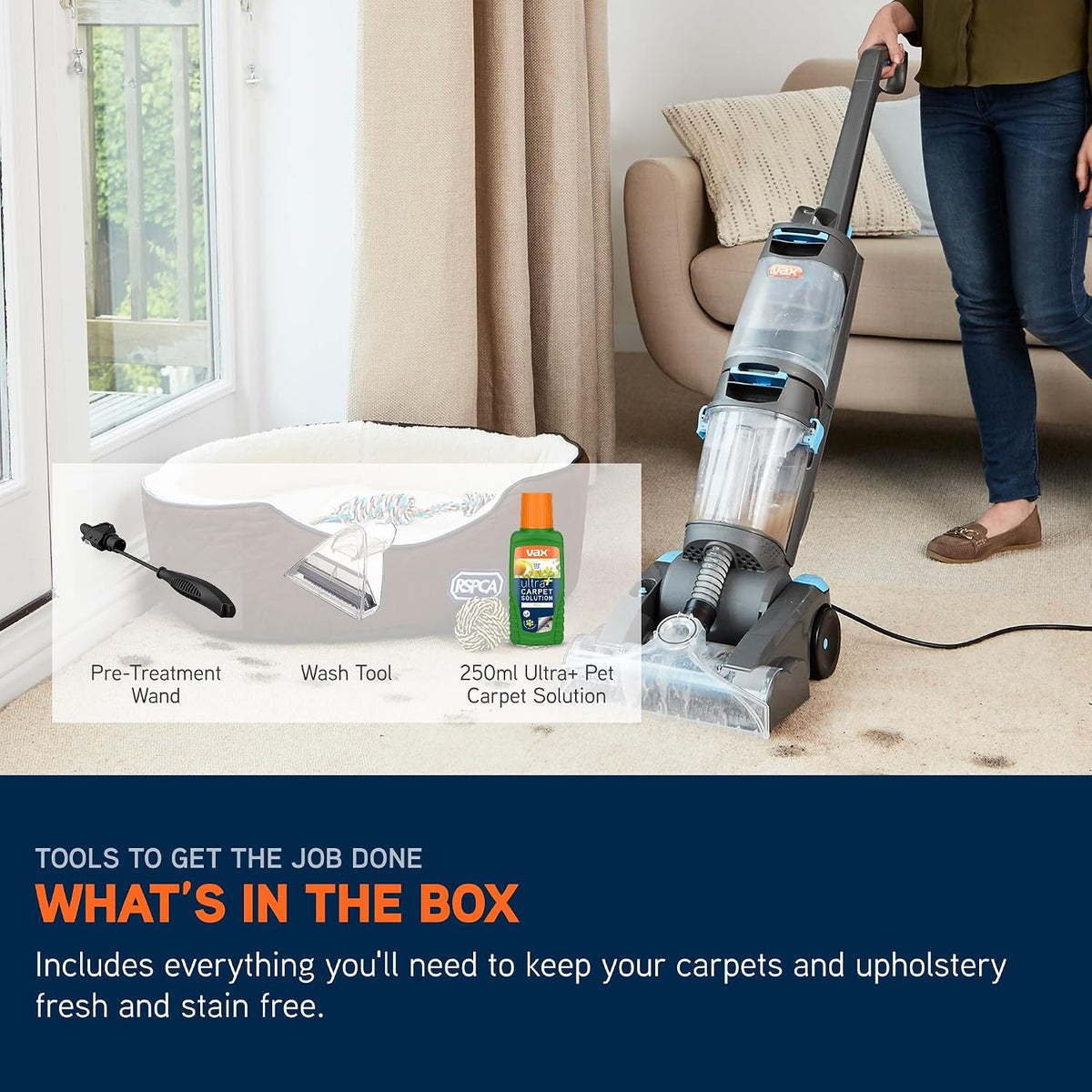 Vax Dual Power Pet Advance Upright Carpet & Upholstery Cleaner ECR2V1P
