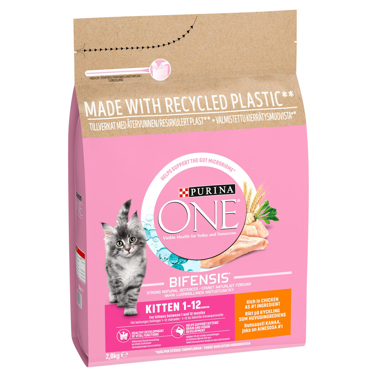 PURINA ONE BIFENSIS Dry Food for Adult Cats, Rich in Chicken, 1 Pack (1 x 5.7 kg)