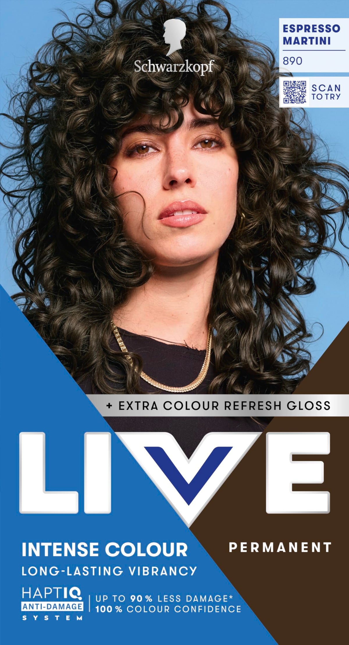 Schwarzkopf LIVE Intense Colour Hair Dye, 099 Deep Black