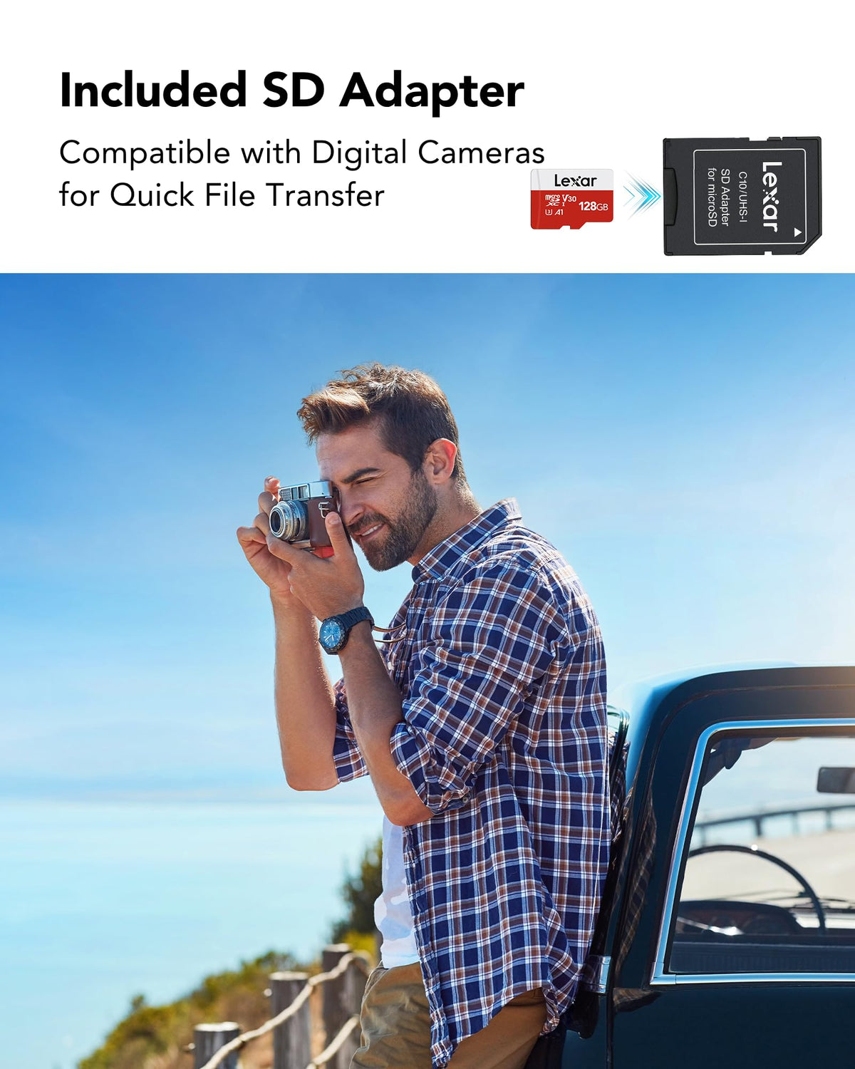 Lexar Micro SD Card 64GB E Series, Up to 100MB/s, microSDHC