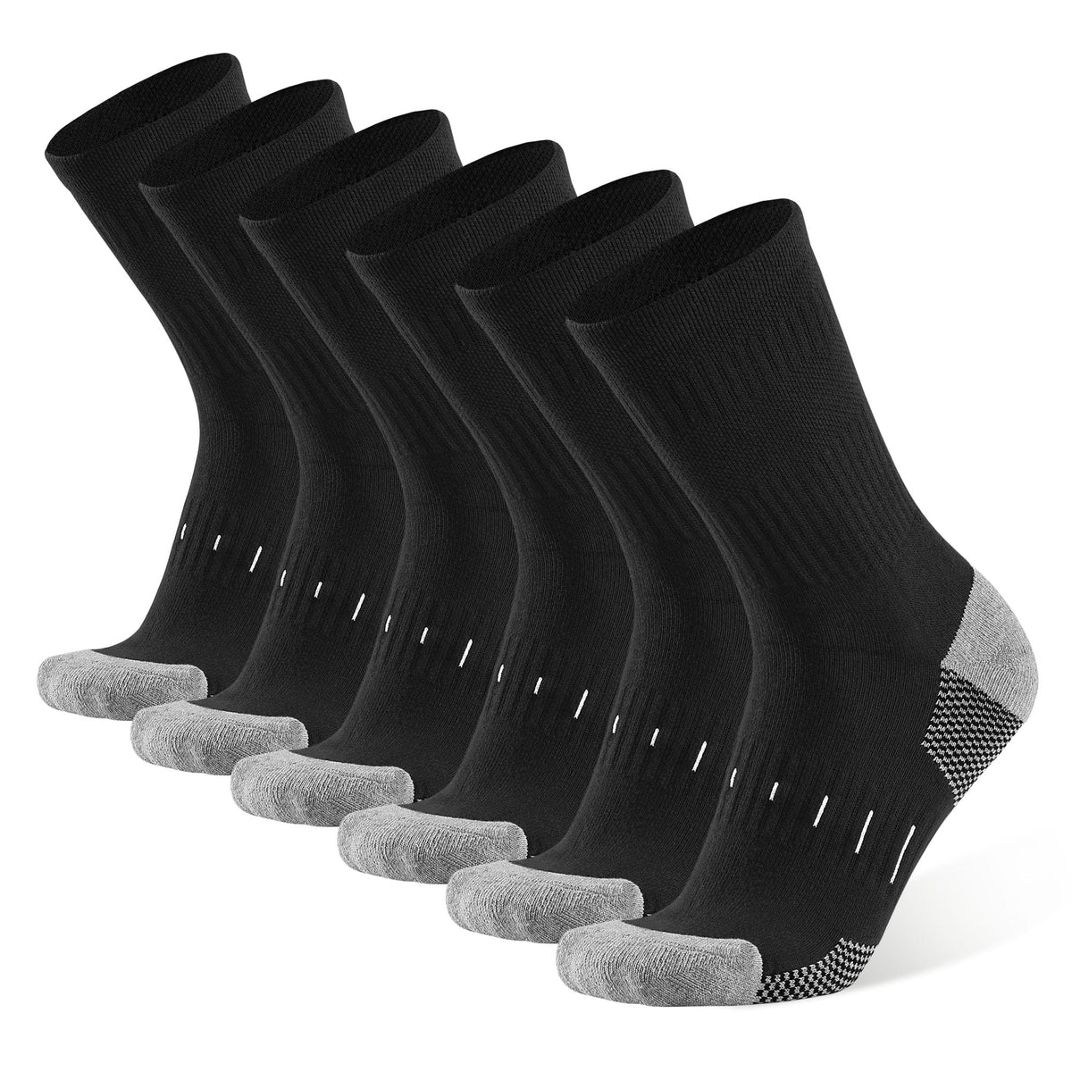 BUDERMMY Mens Socks Cushioned Work Socks Walking Socks Womens Crew Athletic Socks for Outdoor Hiking Trainer Running