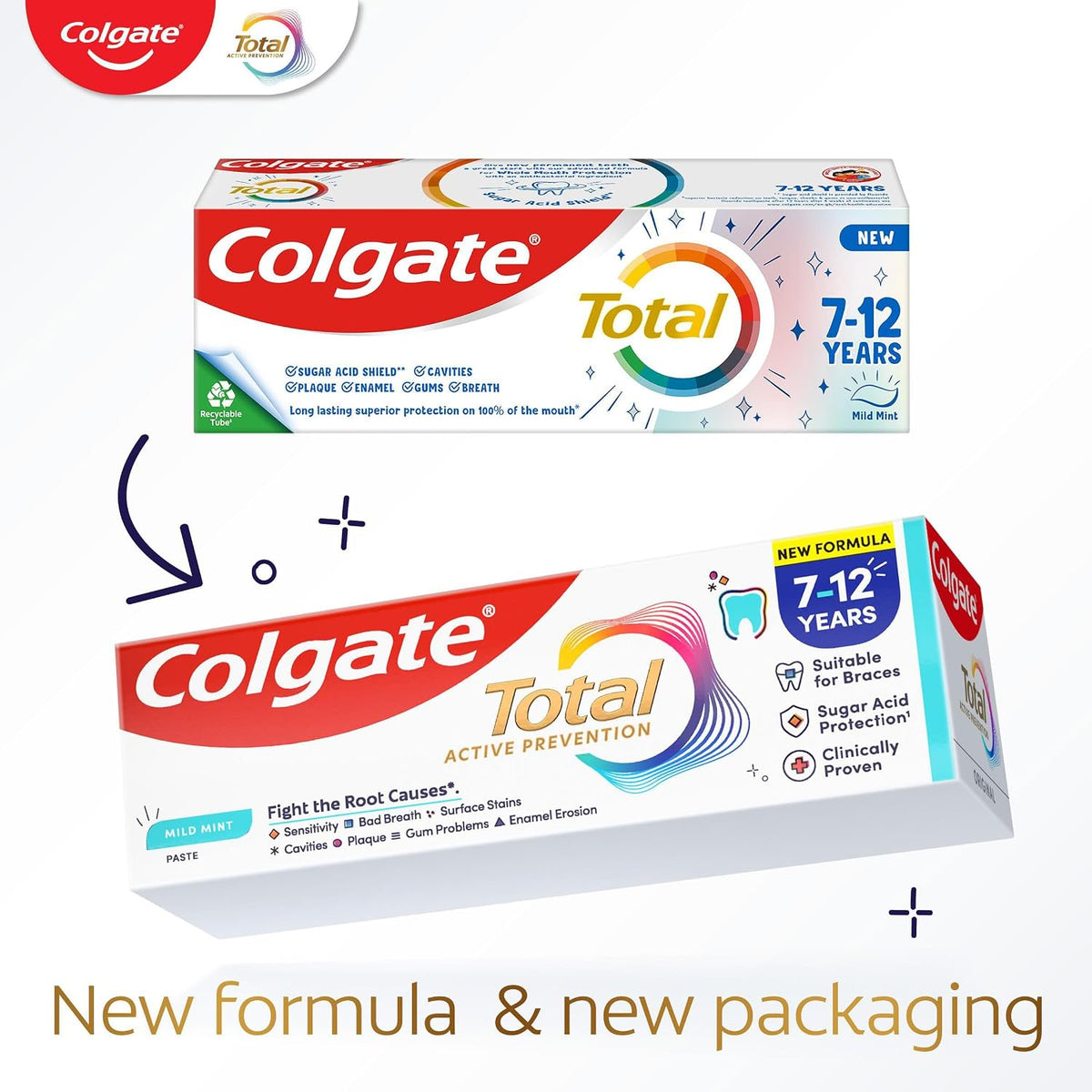 Colgate Total Kids Toothpaste 7-12 Years, 50ml, (Pack of 4)