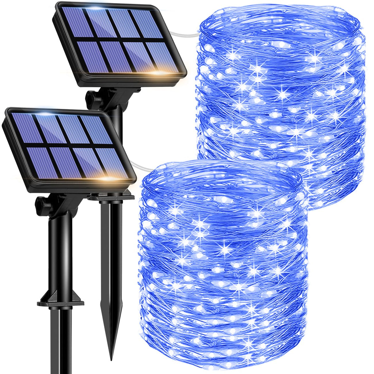litogo 120 LED Solar String Lights Outdoor, 12M/40Ft 8 Modes Solars Garden Lights Waterproof Copper Wire Decorative Solar Fairy Lights for Patio, Gate, Yard, Trees, BBQ, Wedding, Party