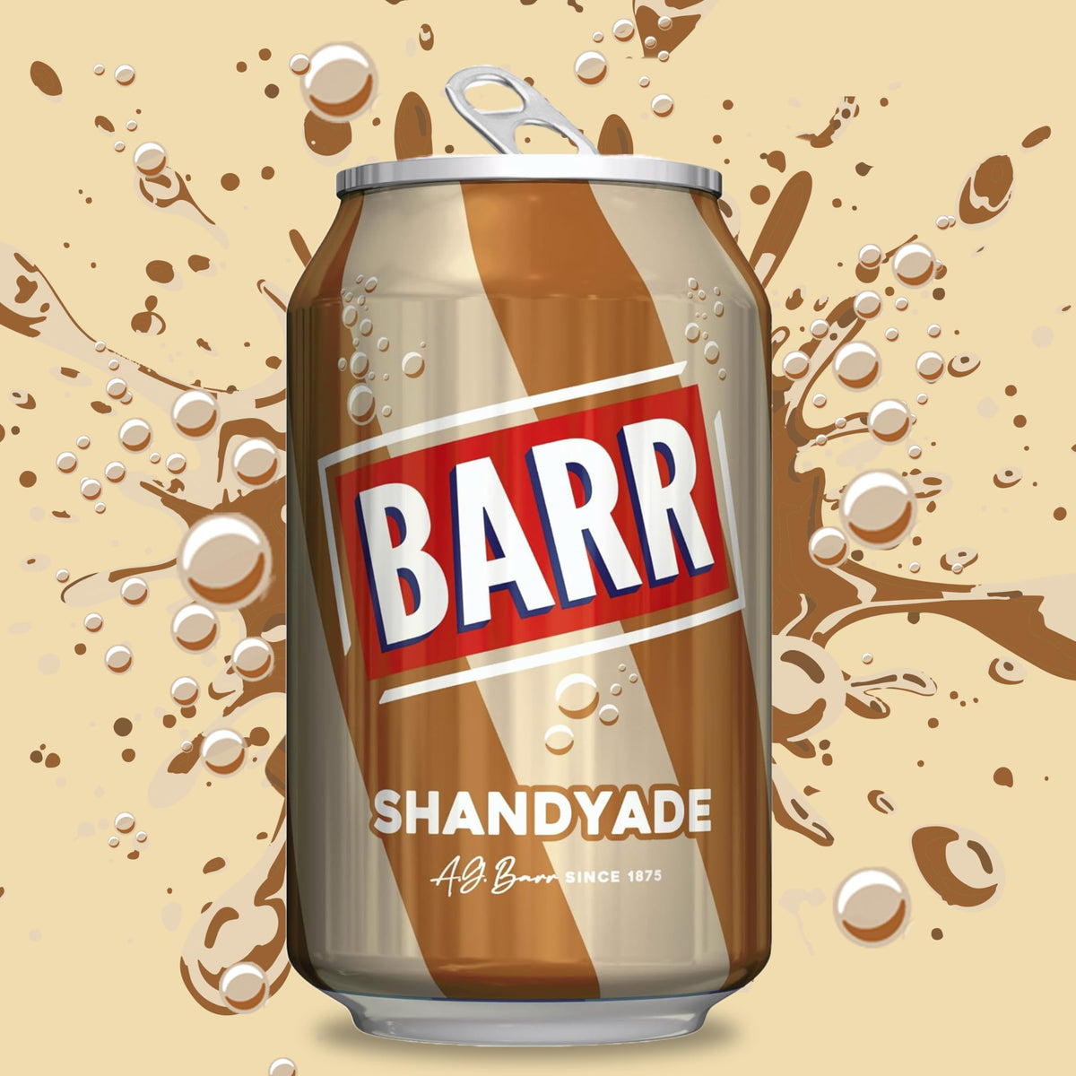 Barr Cream Soda Zero Sugar Sparkling Soft Drink, 24 Pack, 330ml Cans