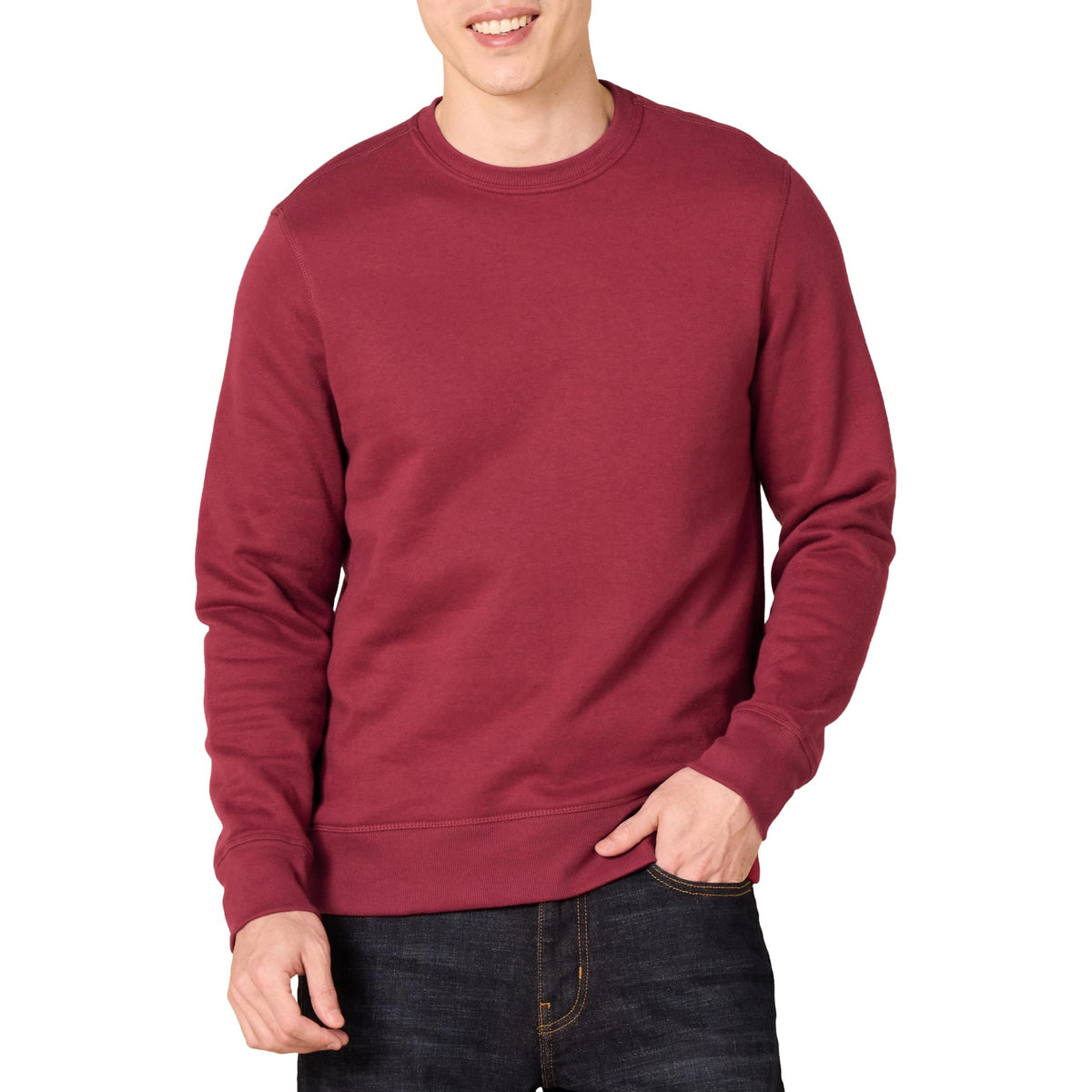 Amazon Essentials Men's Fleece Crew Neck Sweatshirt (Available in Big & Tall)