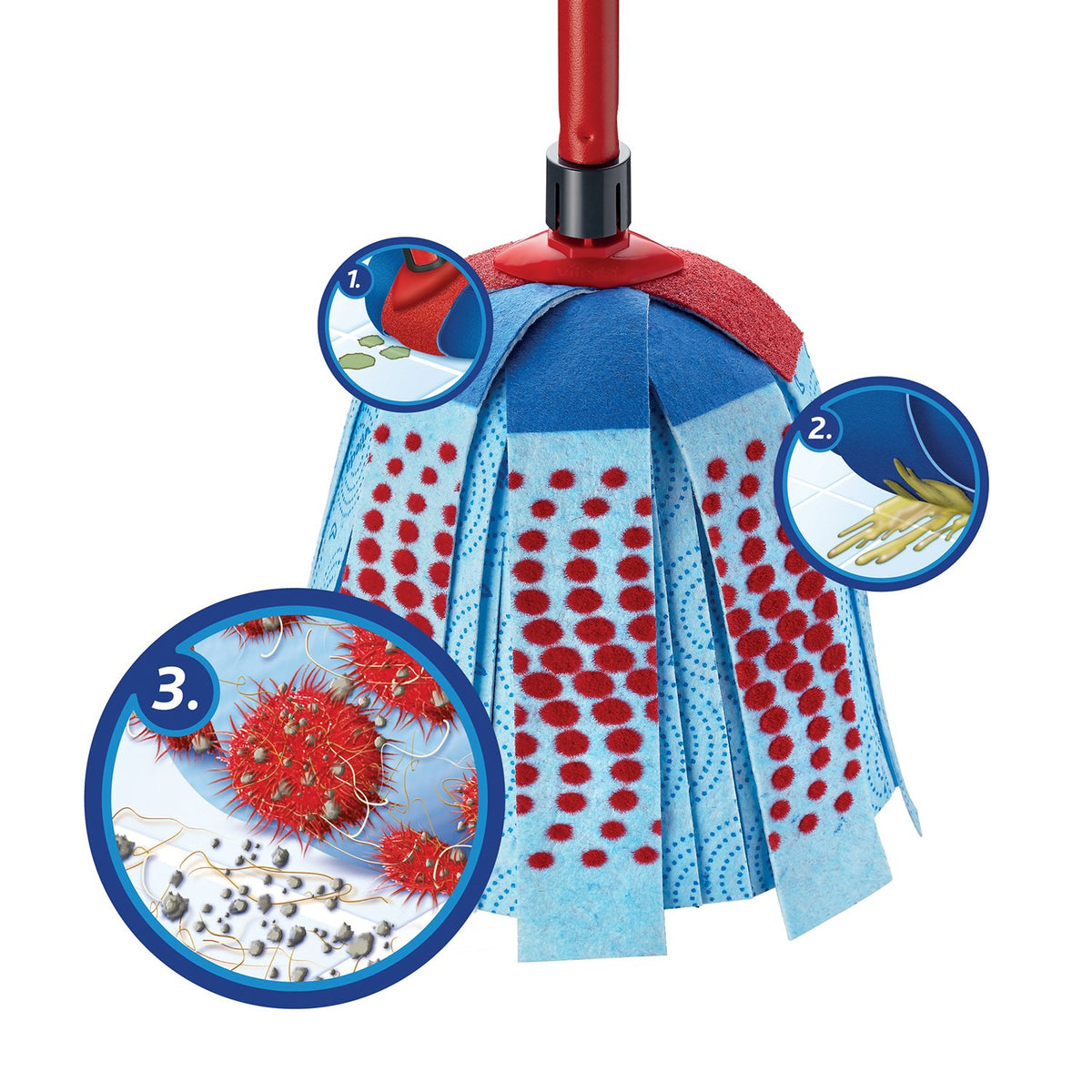 Vileda SuperMocio 3Action XL Mop Refill, 2 Pack – Fits All SuperMocio Mops
