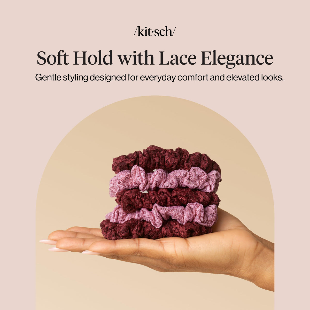 Kitsch Satin Scrunchies for Women 3pcs - Garden Bouquet