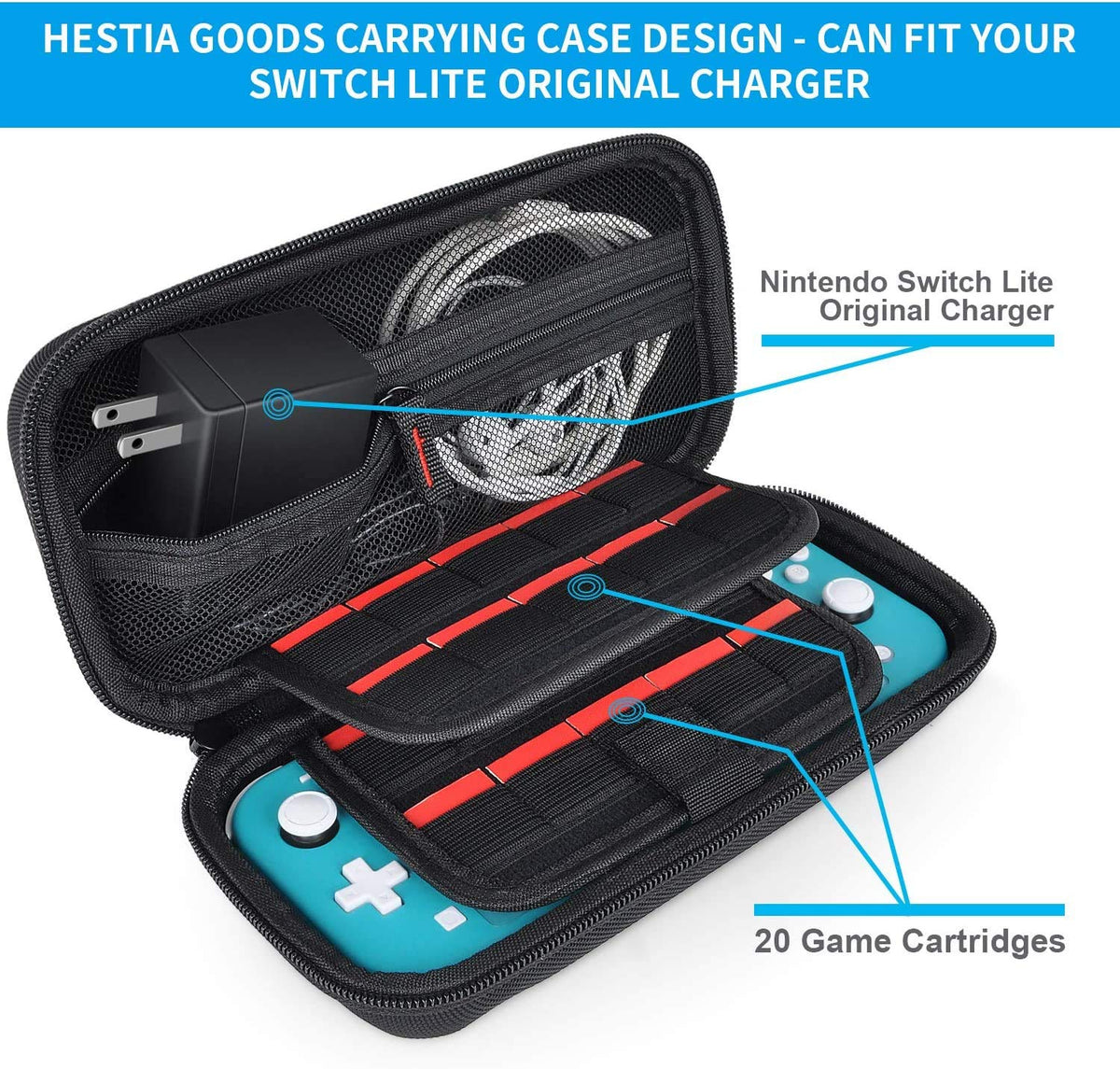 daydayup Switch 2 Carry Case Compatible with Nintendo Switch 2, with 24 Games Cartridges Protective Hard Shell Travel Carrying Case Pouch for Switch 2 Console & Accessories,Black