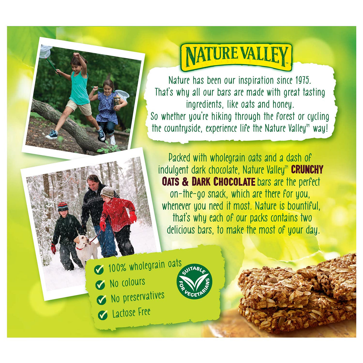 Nature Valley Crunchy Oats and Chocolate Cereal Bars, 18 x 42 g