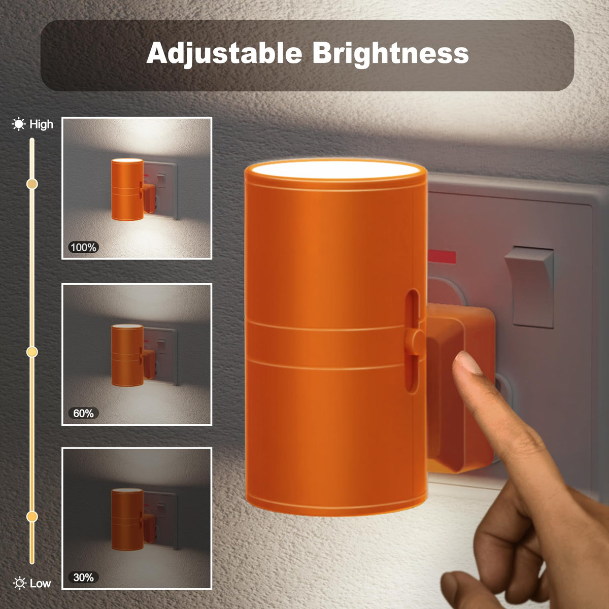 JandCase Night Light, Night Light Plug in Wall with Dusk to Dawn Sensor