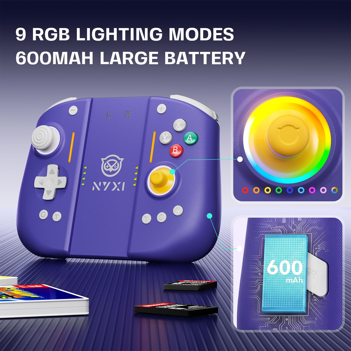 NYXI Hyperion 3 Switch 2 Controller – World's First Third-Party Wireless Controller for Switch 2, 9-Axis Gyro, Hall Effect Joysticks, Full Mechanical Button, Dual Back Button & Adjustable Vibration