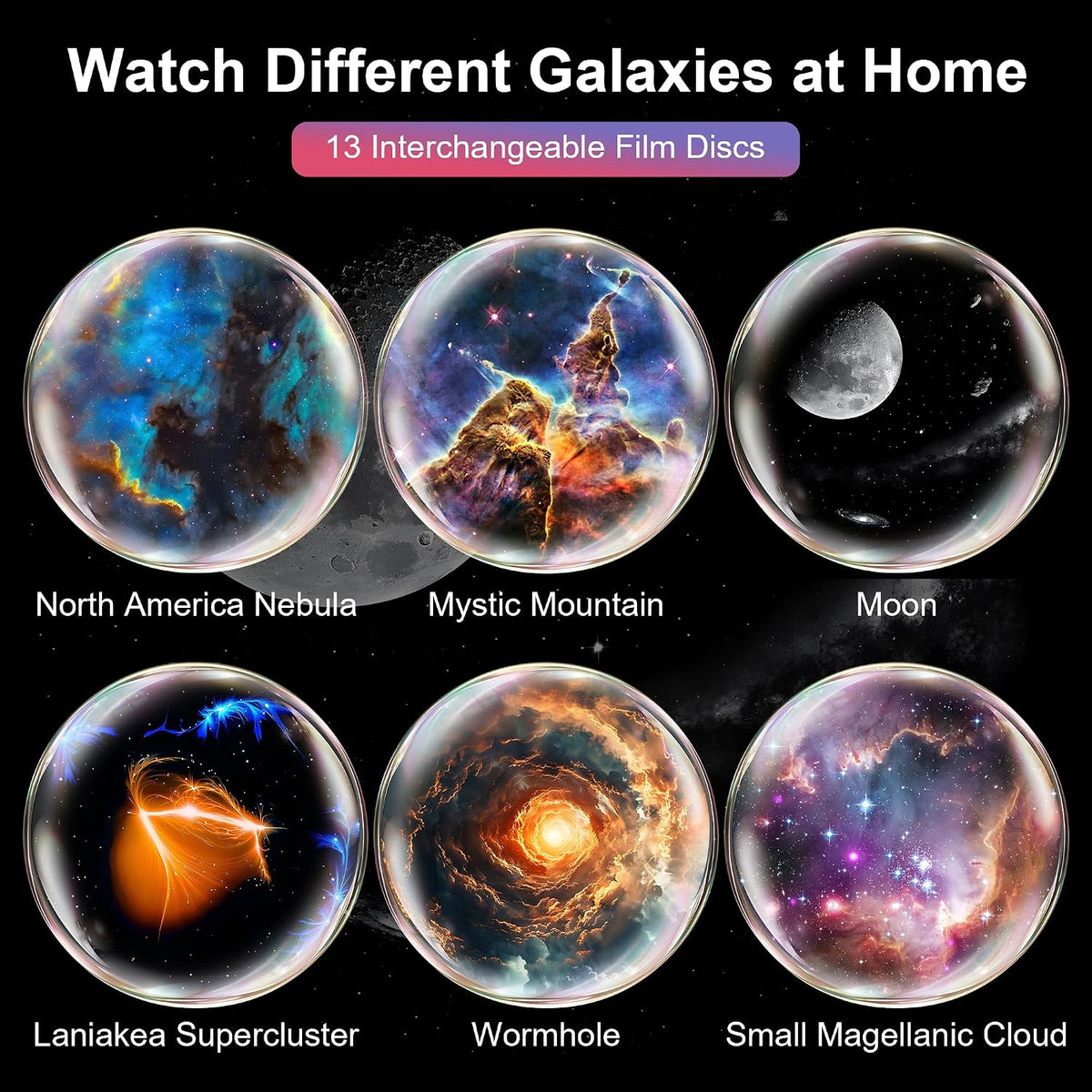 Planetarium Projector for Bedroom, 13 in 1 Galaxy Star Projector Light, Nebula Night Light with Timer, LED Space Galaxy Lamp Room Decor for Adults Kids, White