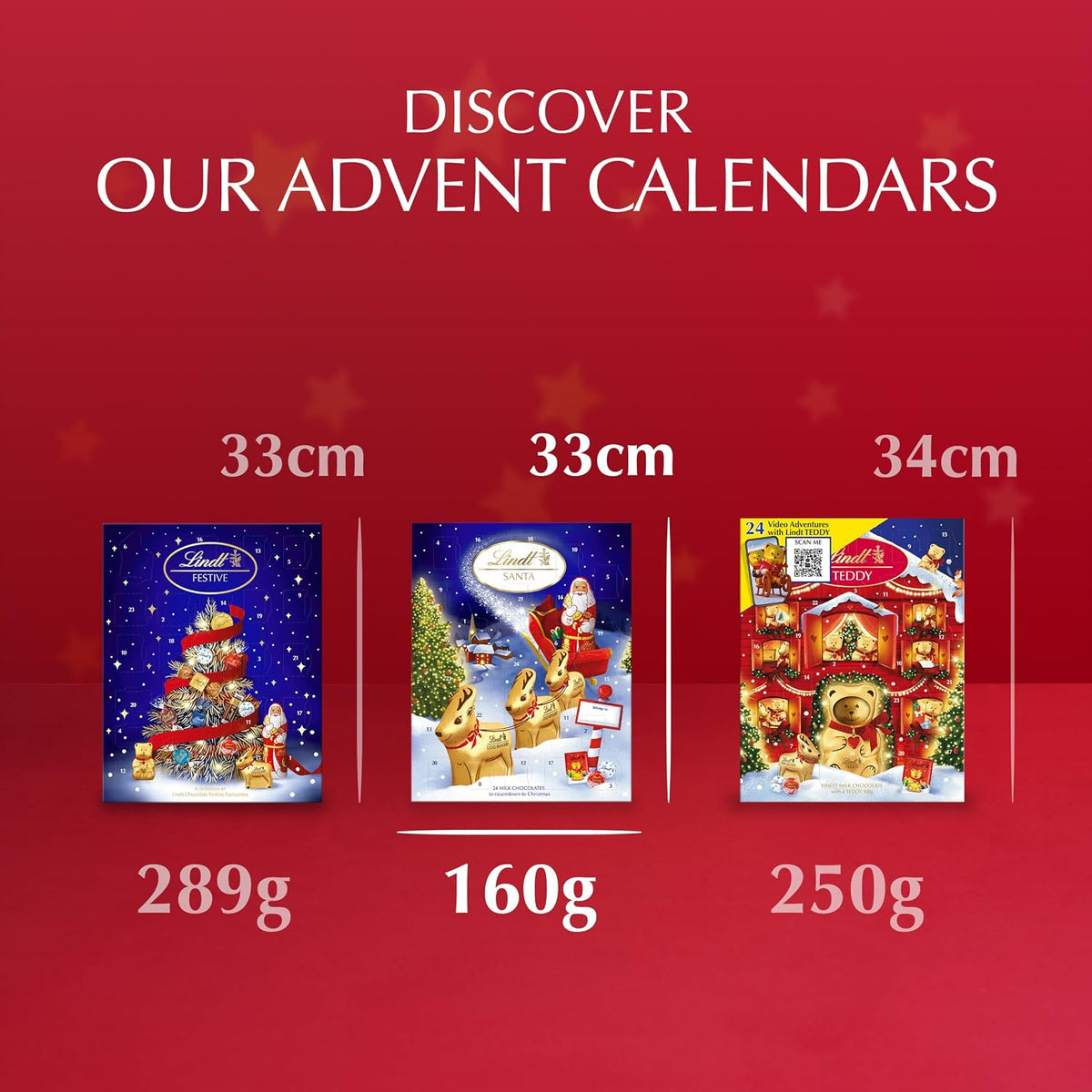 Lindt Milk Chocolate Advent Calendar 2026 160g