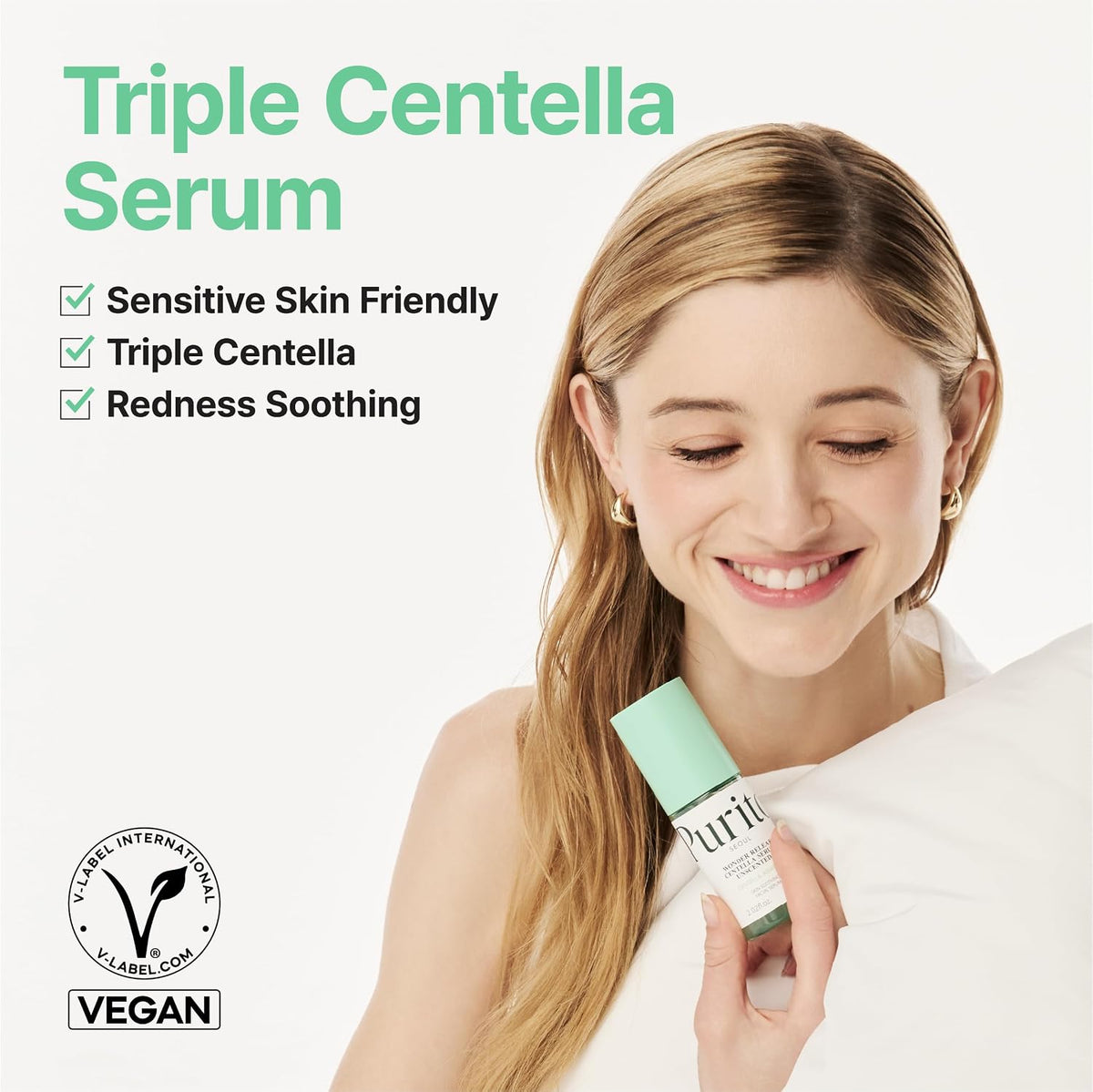 PURITO Centella Unscented Serum for Sensitive Skin, 60mL