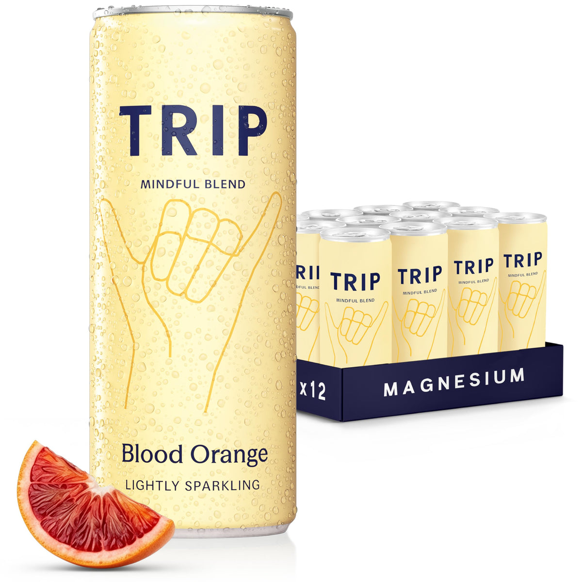 TRIP Cucumber Mint Sparkling drink with 120MG calming Magnesium + Lion’s Mane + Chamomile + Lemon Balm. Low Calorie and Vegan (Pack of 12 x 250ml) - Packaging Might Vary