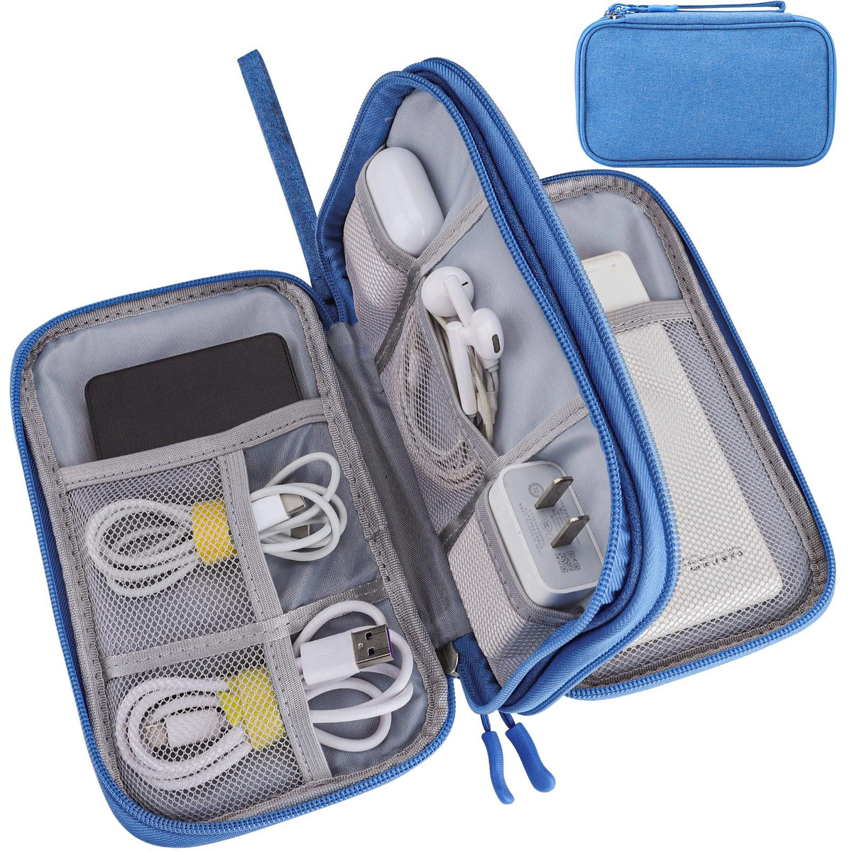 Teskyer Travel Cable Organiser Bag, Travel Essential, Dark Green