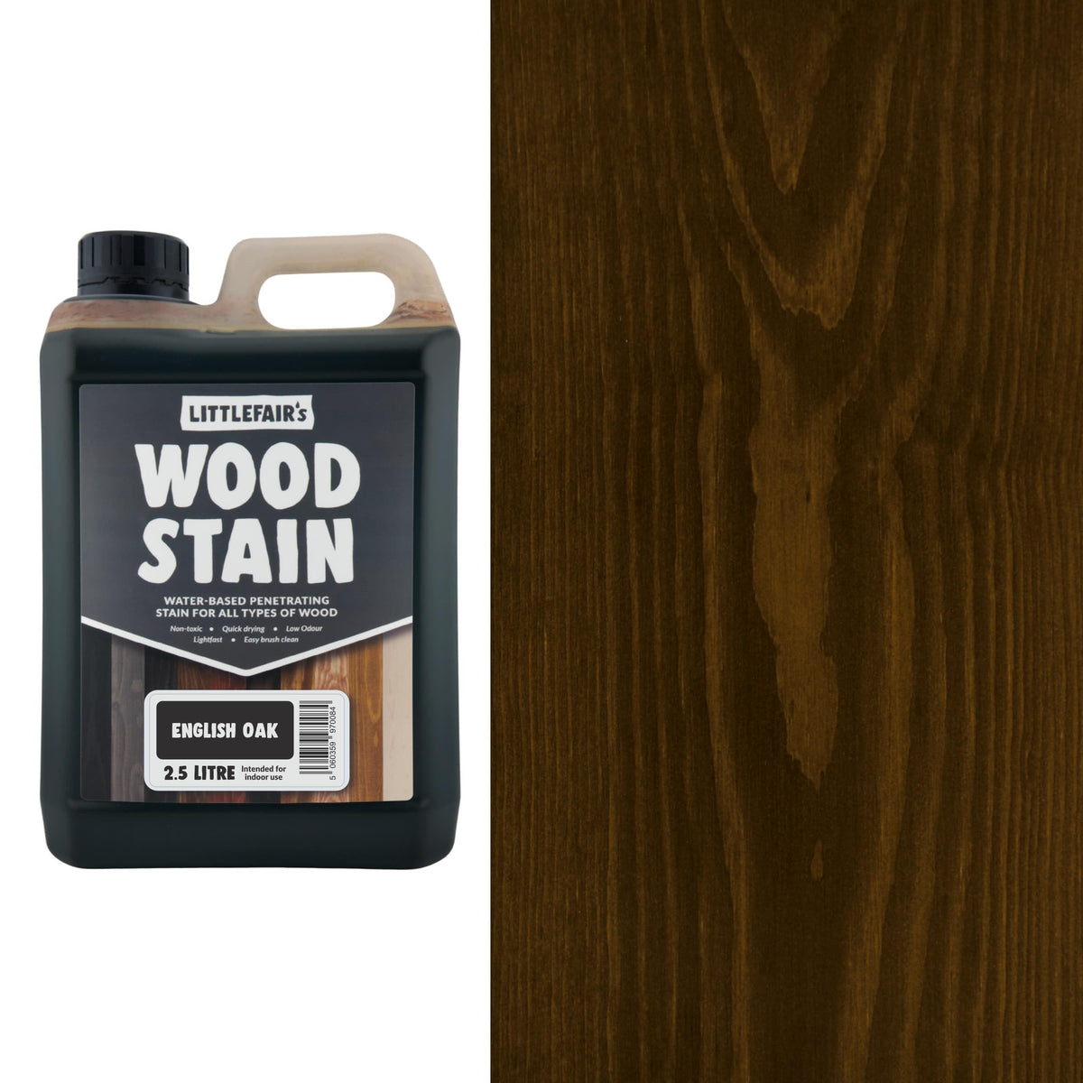 Littlefair's Wood Stain Water-Based - (Very Red Mahogany) – Non-Toxic, Eco-Friendly & Quick Drying - Easy-to-Apply, Concentrated Formula for All Wood Types – 15ml Tester Pot