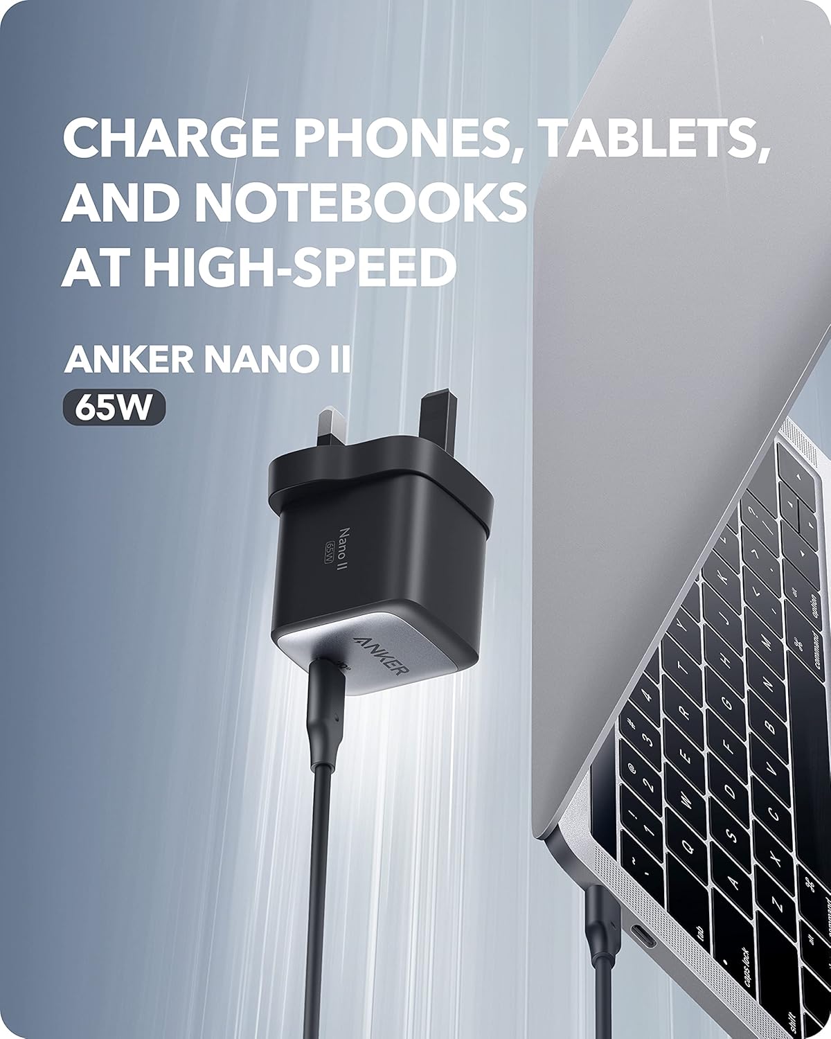 Anker Nano II 65W GaN II PPS Compact Fast Charger USB C Plug