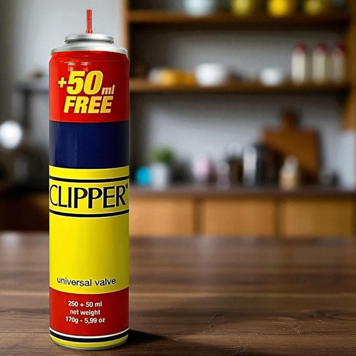 Luxtrous Genuine Clipper Gas, Suitable for Universal Canisters, Lighters, Torches and Camping Stoves, 300ml (Pack of 6)